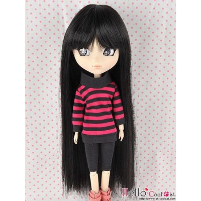 black 30 cm wig