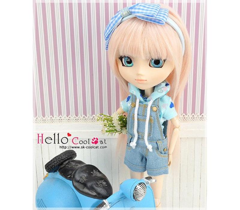Denim Overalls Shorts Blue 