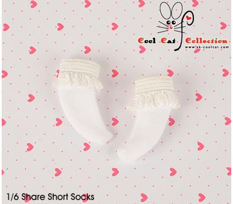 Lace Top Ankle Socks White