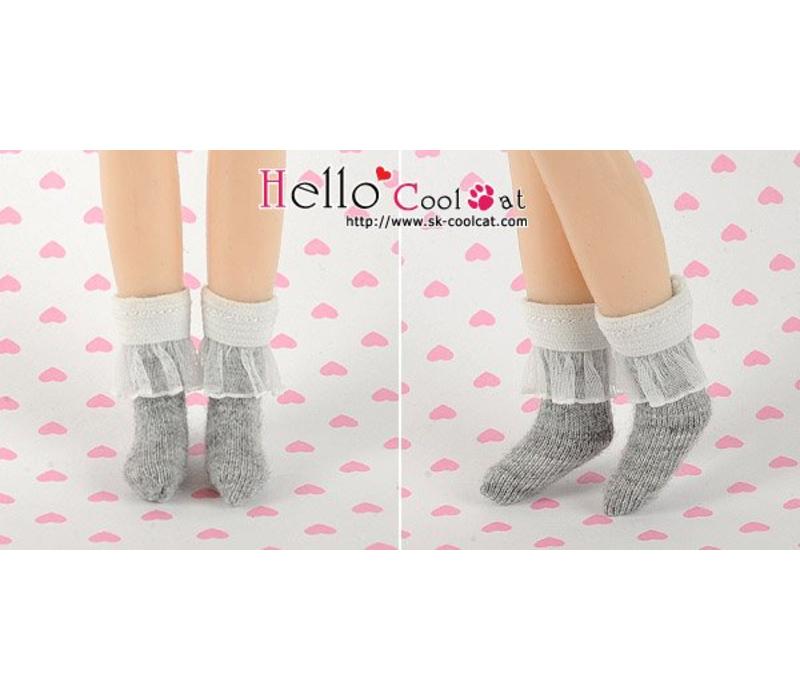 Lace Top Ankle Socks White