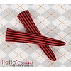 Knee Lace Socks Vertical Thin Stripe Red + Black
