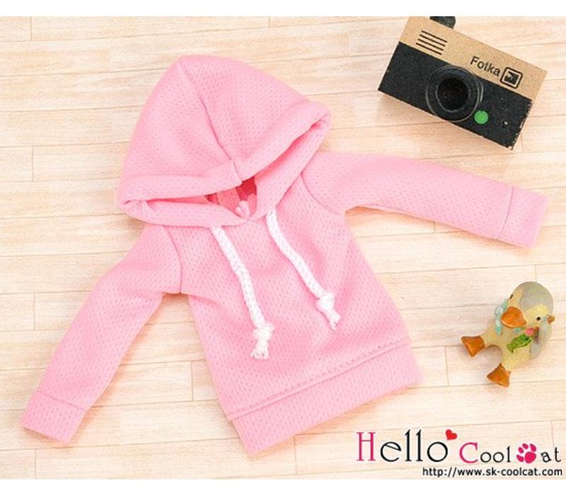 Hoodie Top Long Sleeves Pink