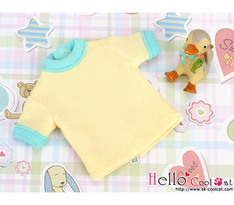 Short Sleeve Tee Yellow & Cyan