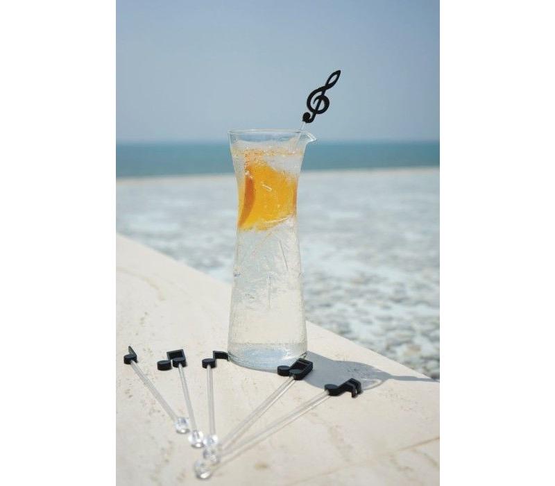 Qualy Melodrinks Stirrers Black 6 st