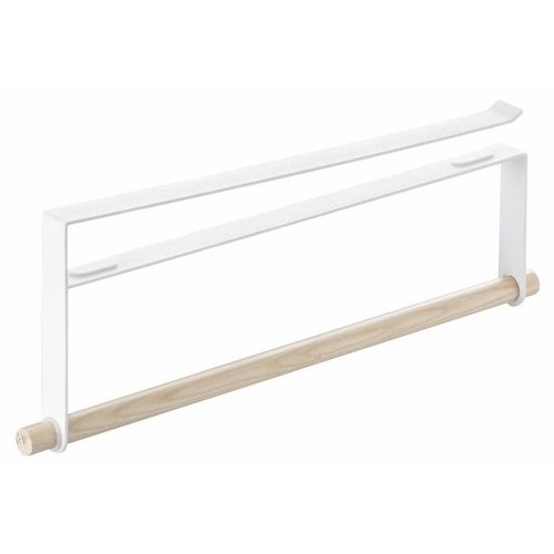 Yamazaki Tosca Kitchen roll holder Wall shelf white/ beech 