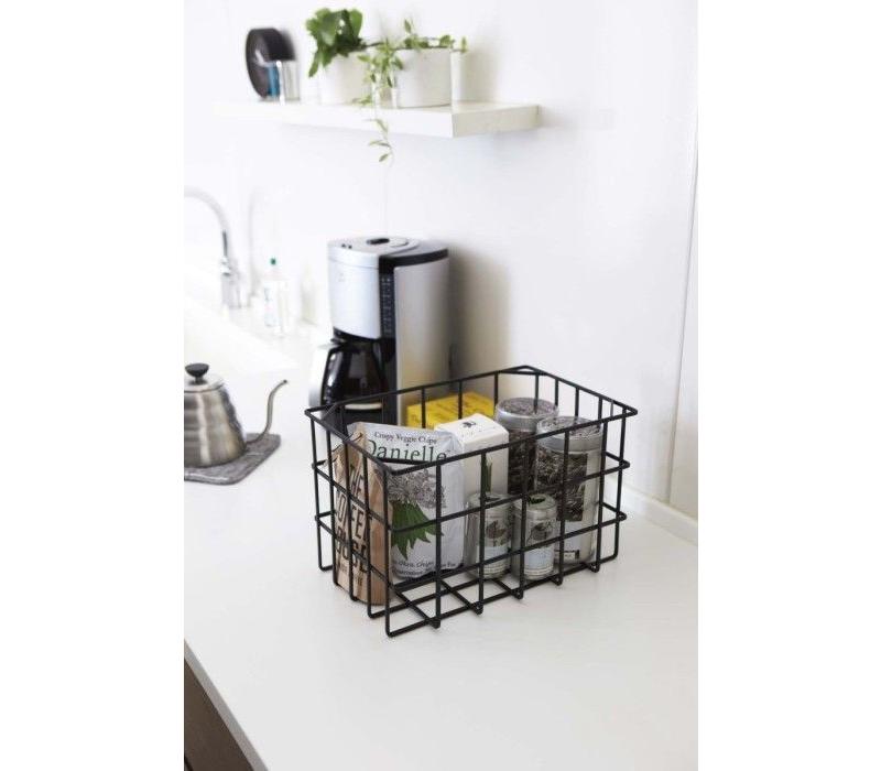 Yamazaki Kitchen Basket L Black