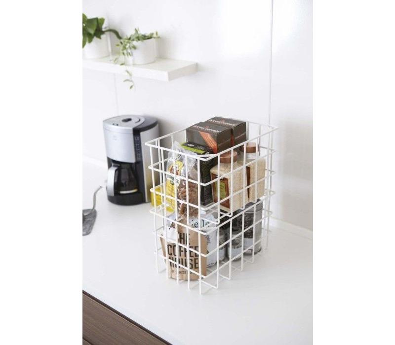 Yamazaki Kitchen Basket L withe