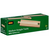 Brio Middellange Rechte Rails