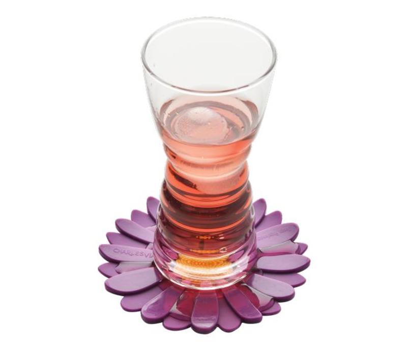 Charles Viancin daisy coaster paars