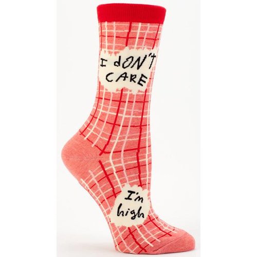 Blue Q   chaussettes pour femmes 'I don't care, I'm high' 