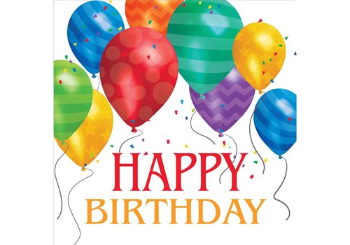 Creative Party 'Happy Birthday Balloons' Napkins