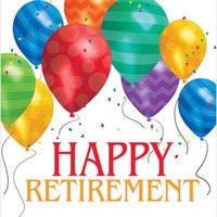 Napkins 'Happy retirement'