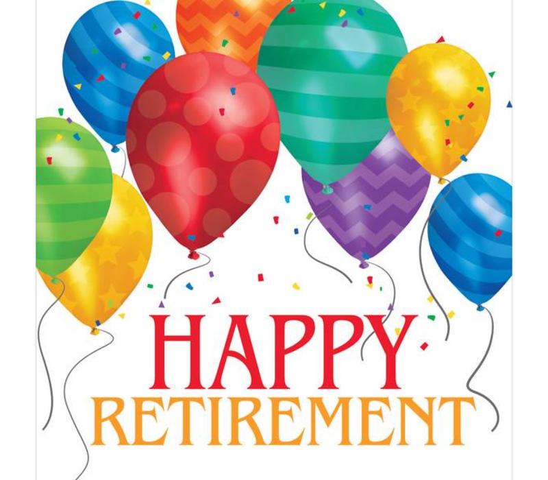 Serviettes'Happy retirement'