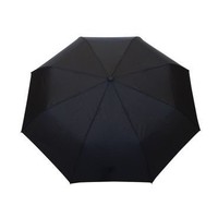 Parapluie pliable pour homme Smati noir avec poignée en bois