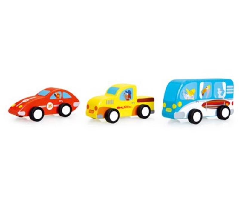 Scratch Set of 3 Pull-Back Cars