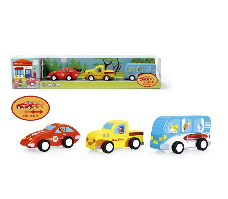 Scratch Set of 3 Pull-Back Cars