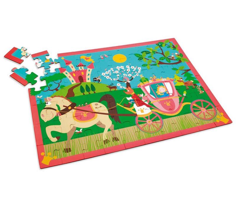 Scratch Puzzle Princess carriage 60 pieces