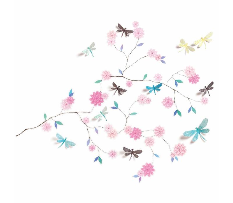 Djeco Wall stickers Volume Dragonfly Tree