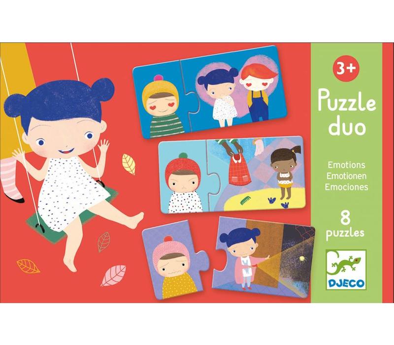 Djeco Puzzel Duo Emotions 8 puzzles