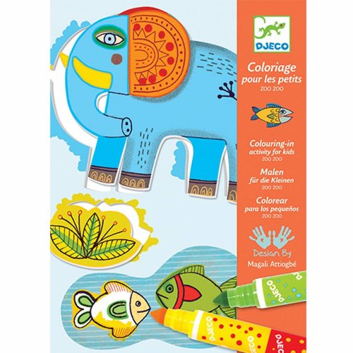 Djeco Set de coloriage pour les tout-petits - Zoo Zoo 