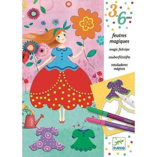 Djeco Color Set Magic Felt Pens Marie's dresses 