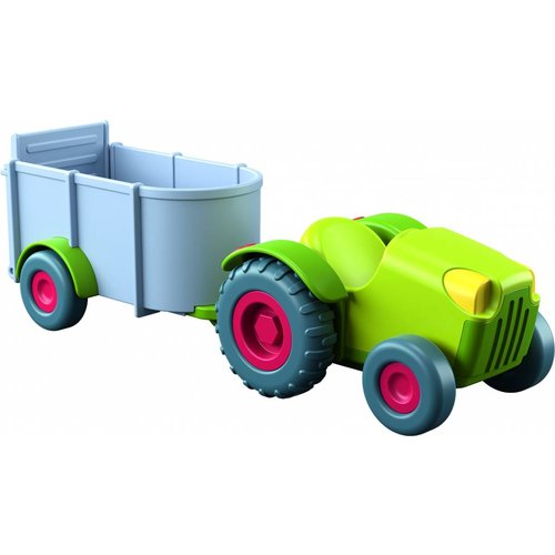 Haba Little Friends Trekker met Aanhangwagen 