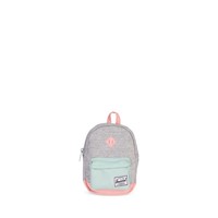 Herschel Heritage Mini Light Grey Crosshatch/Yucca/Peach Rubber