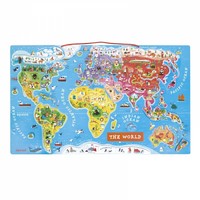 Janod Puzzle World with Magnetic Pieces 92 pcs