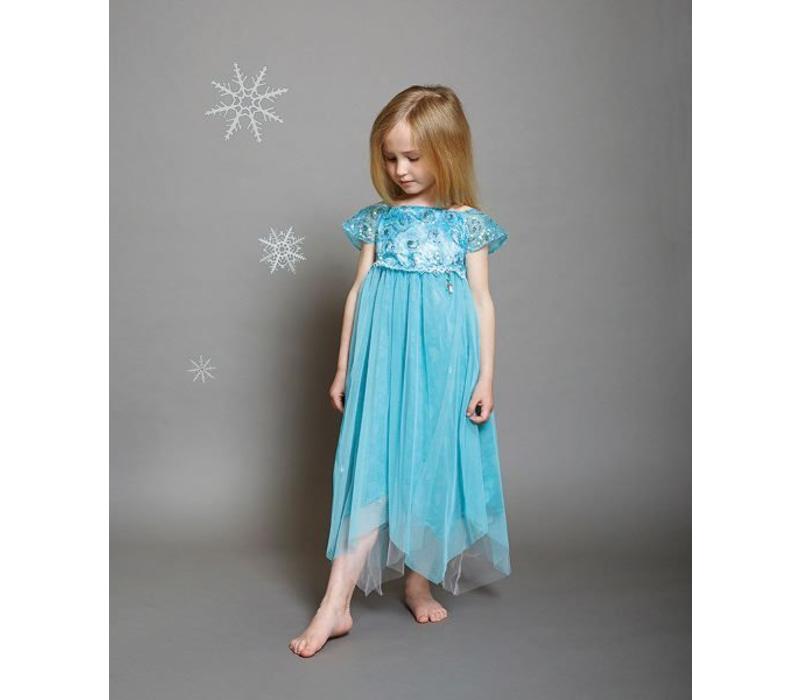 Travis Boutique Elsa sneeuwprinsessenjurk 7 - 8 jaar