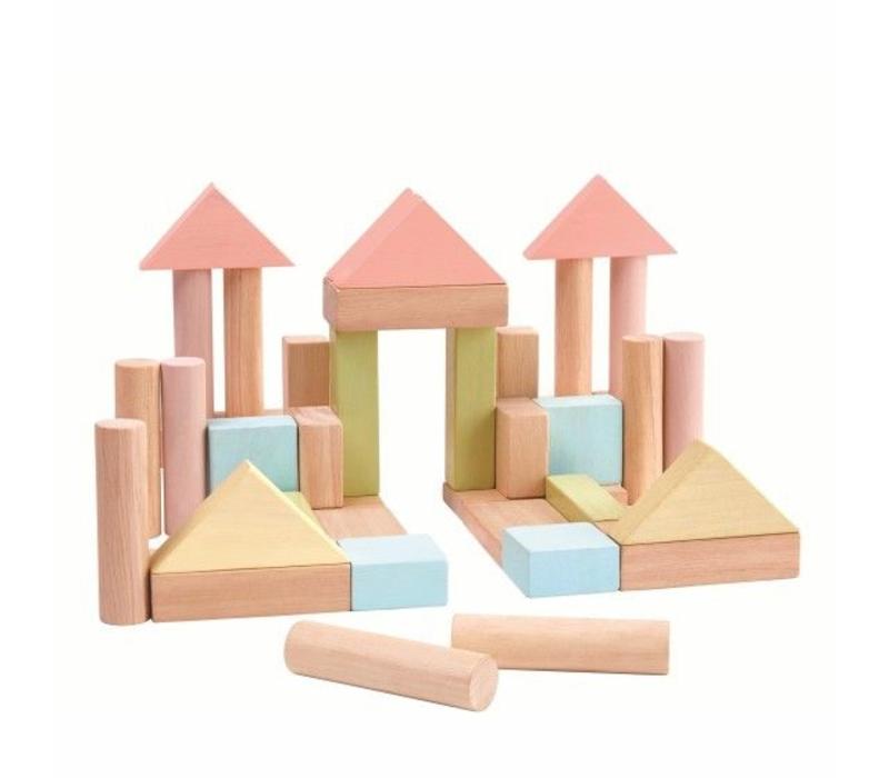 Plan Toys 40 Blokken Pastel