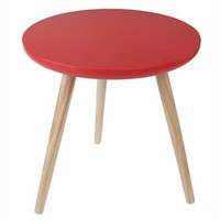 Rex International Round Red Side Table