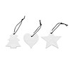 Sagaform Sagaform Ceramic Christmas Decorations White 3-pack (Christamas Tree, heart, star)