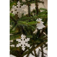 Sagaform Keramieken Kerstboomdecoraties Wit 3-pack (kerstboom, hart, ster)