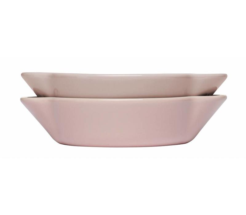 Sagaform Piccadilly set van 2 ovenschotels roze