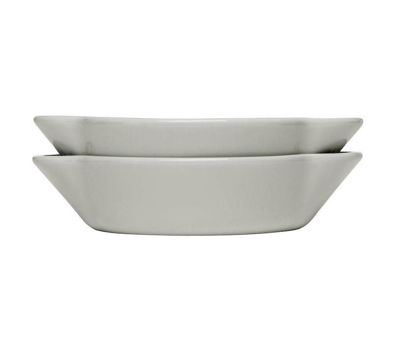 Sagaform Set de 2 Plats de Four Piccadilly Gris 13 x 17,5 cm