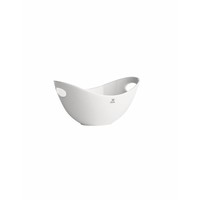 Galzone White Serving Bowl with Handle Small