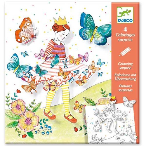 Djeco Lady Butterfly Coloring Pages 
