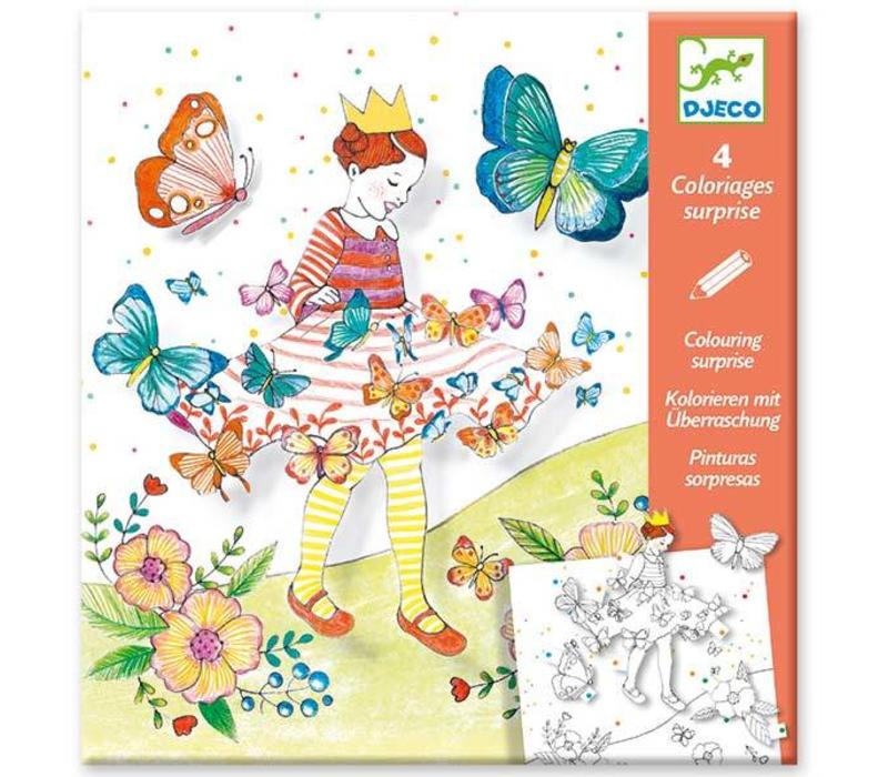 Djeco Lady Butterfly Coloring Pages