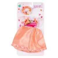 Souza! Poppenkleding Yoline Jurk & Haarband Zalm Roze