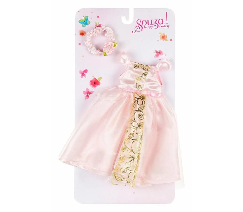 Souza! Poppenkleding Ameline Jurk & Haarband Licht Roze