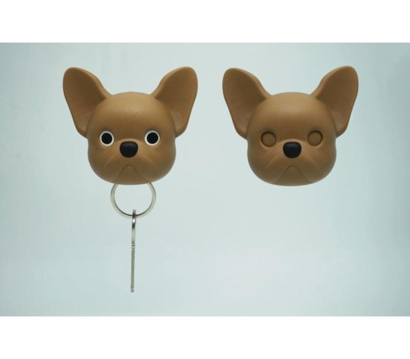 Qualy Frenchy Key Holder Brown