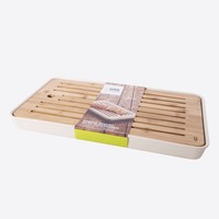 Point Virgule Bamboo Bread Board With Bamboo Fiber Container 43x26x4,3 cm