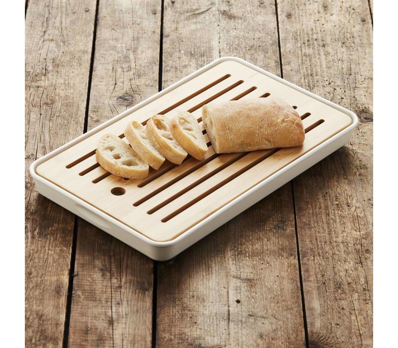 Point Virgule Bamboo Bread Board With Bamboo Fiber Container 43x26x4,3 cm