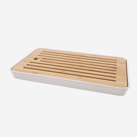 Point Virgule Bamboo Bread Board With Bamboo Fiber Container 43x26x4,3 cm