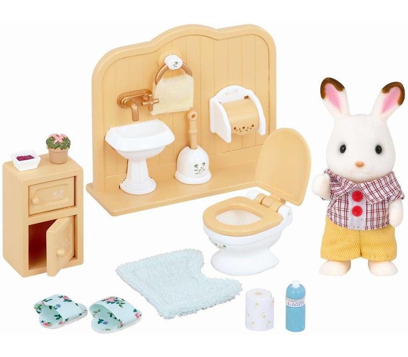 Sylvanian Families Set Broer Chocoladekonijn met Badkamer