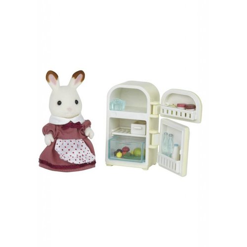 Sylvanian Families Maman Lapin Chocolat & Réfrigérateur 