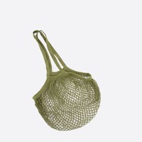 Point Virgule Parisian net Bag with Long Handles Kaki