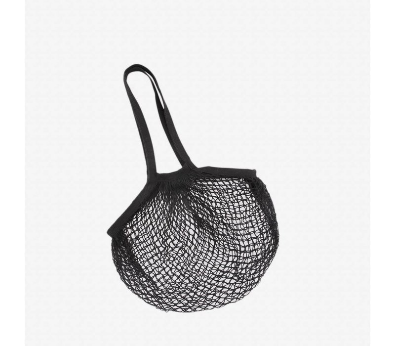 Point Virgule Parisian net Bag with Long Handles Black