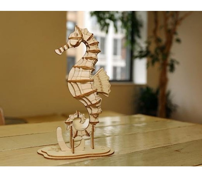 Kikkerland 3D Wooden Puzzle Seahorse