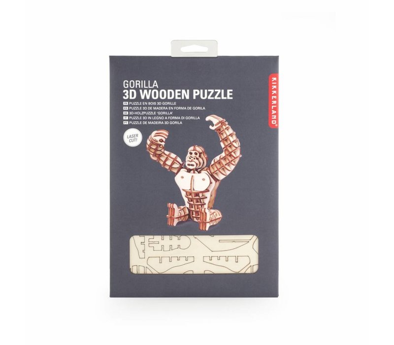 Kikkerland 3D Wooden Puzzle Gorilla